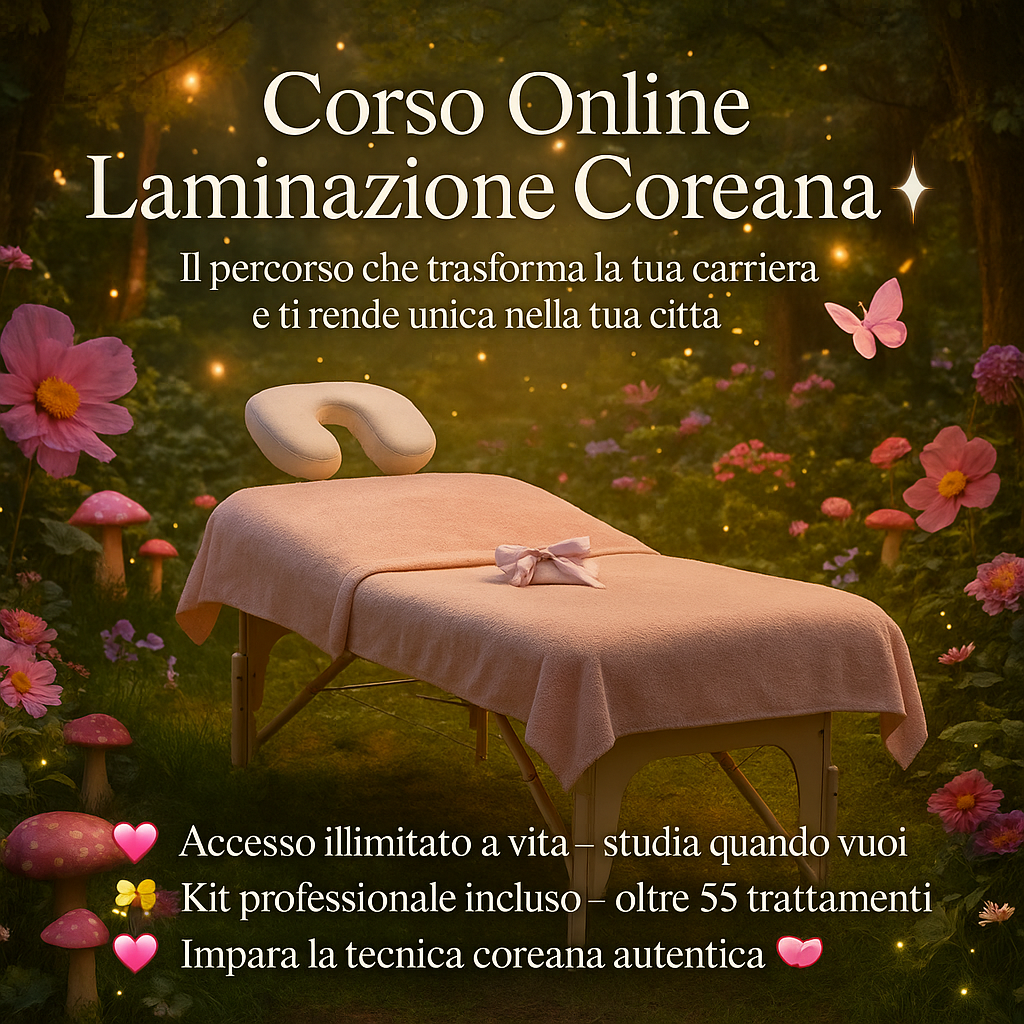Corso Online Laminazione Coreana 🇰🇷🩷 KIT IN OMAGGIO!